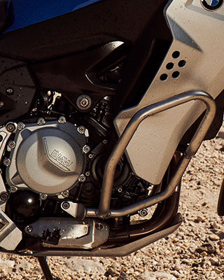 The engine guard of the new BMW F 850 GS Adventure
