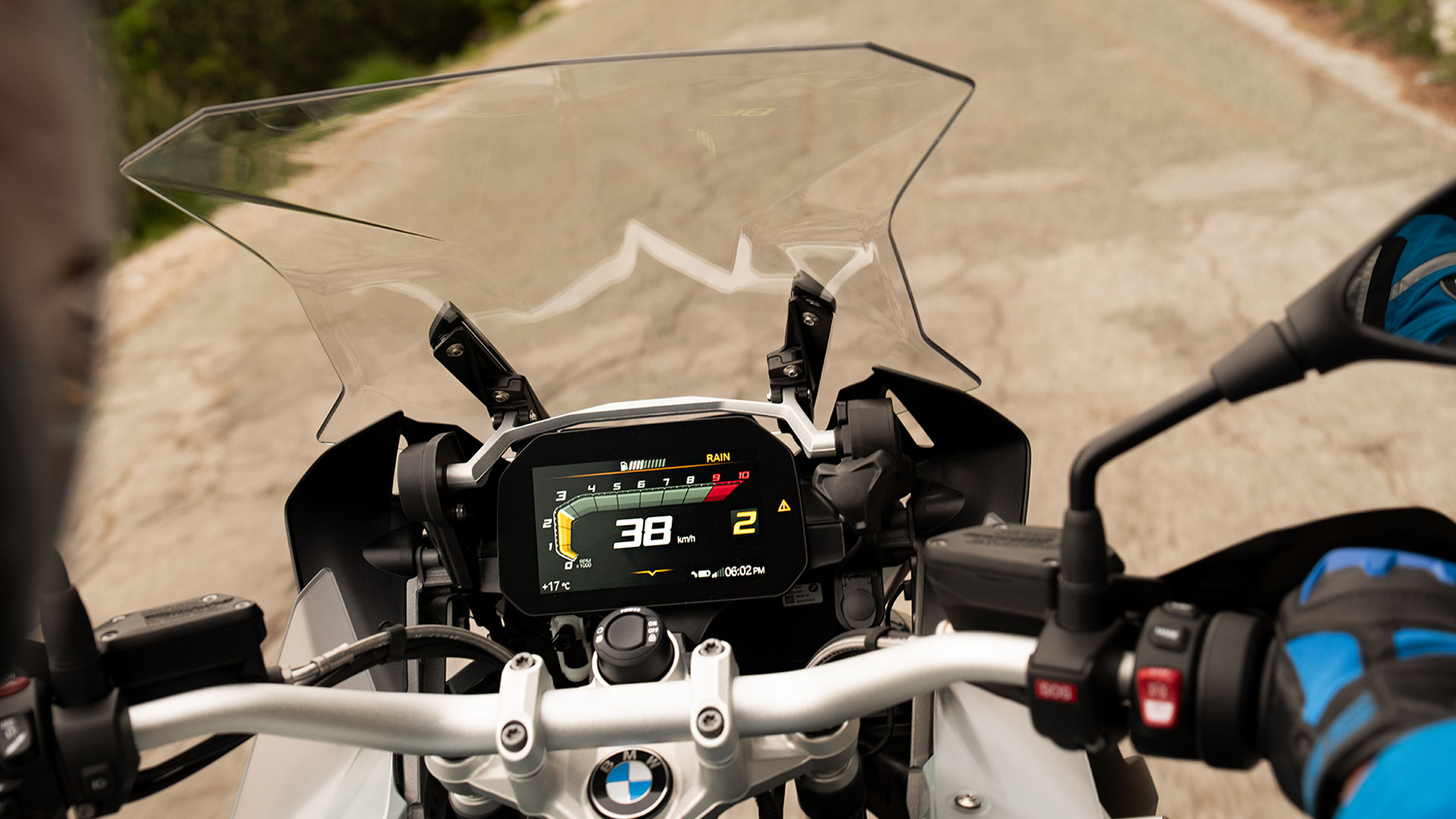 BMW R 1250 GS Adventure with big windscreen