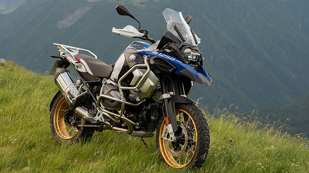BMW R 1250 GS Adventure in front of a mountain backdrop