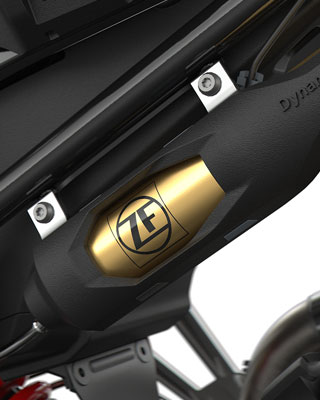 Detail of the front wheel of the new BMW F 850 GS Adventure