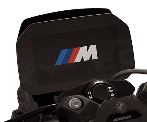 Detail view of the BMW RR headlights