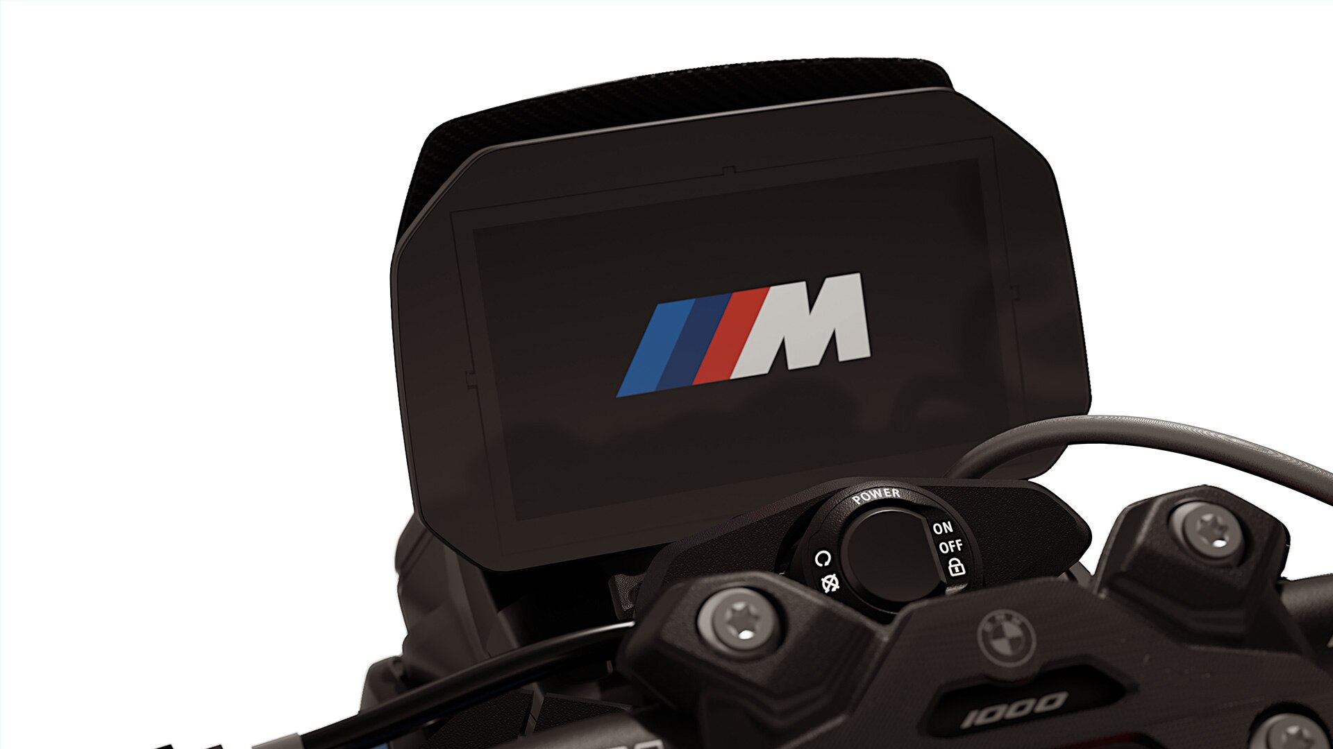 Detail view of the BMW RR headlights