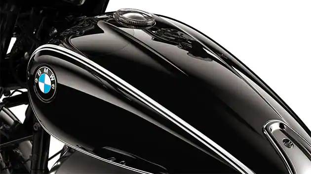 水滴形油箱白色双条纹装饰条和BMW徽标
